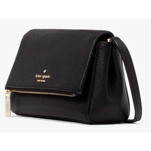 kate spade Handbags - S Kate Spade Leila Mini Zip Crossbody Bag Black Leather Purse KE487 NWT $329